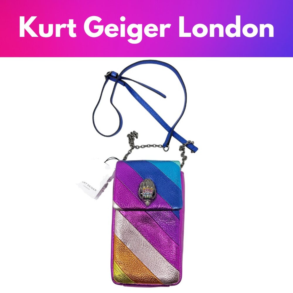 Krut Geiger Metallic Rainbow Phone Crossbody Bag